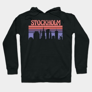 Stockholm City Skyline Sunset Hoodie